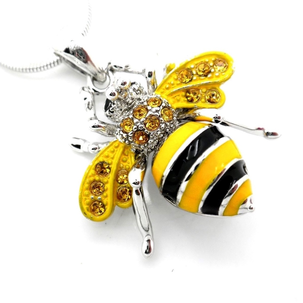 Bumble Bee Pendant Flex Body Necklace - Picture 2 of 2